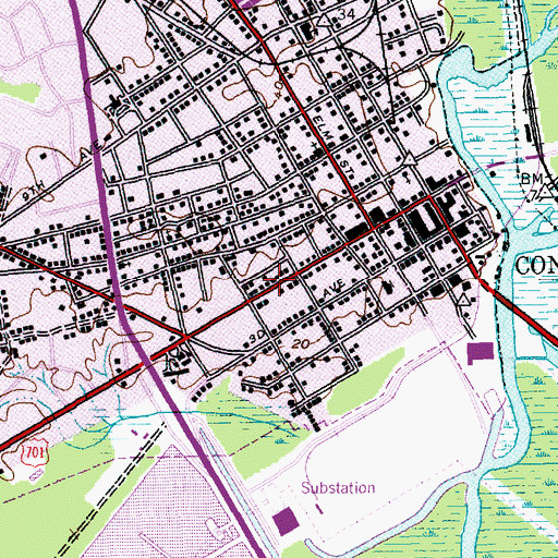Topographic Map of First Pentecostal Holiness Church, SC