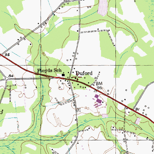 Topographic Map of Floyds Church, SC