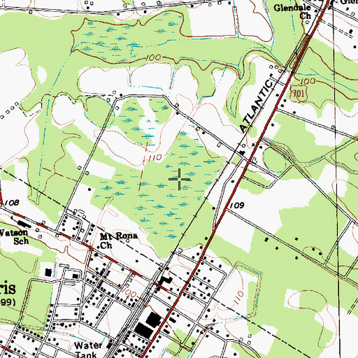 Topographic Map of Fox Bay, SC