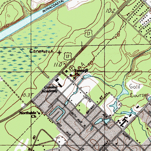 Topographic Map of First Free Will Baptist Church, SC