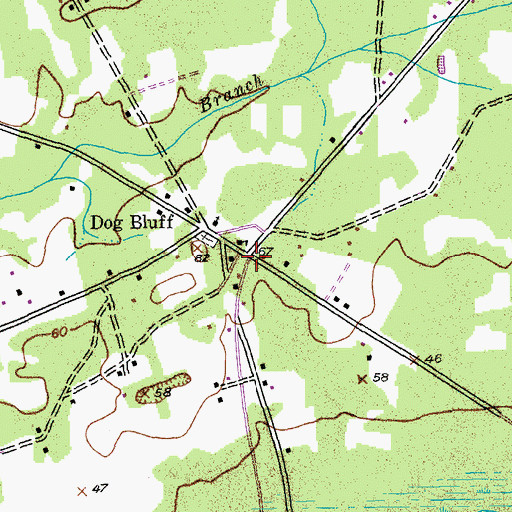 Topographic Map of Gideon, SC
