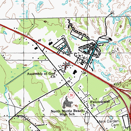 Topographic Map of Golf View Plantation, SC