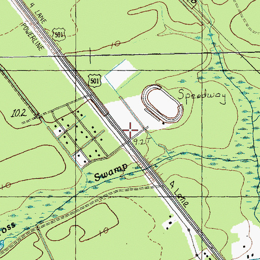 Topographic Map of Grand Strand Christian Academy, SC