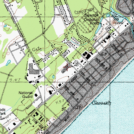 Topographic Map of Grand Strand Plaza Shopping Center, SC