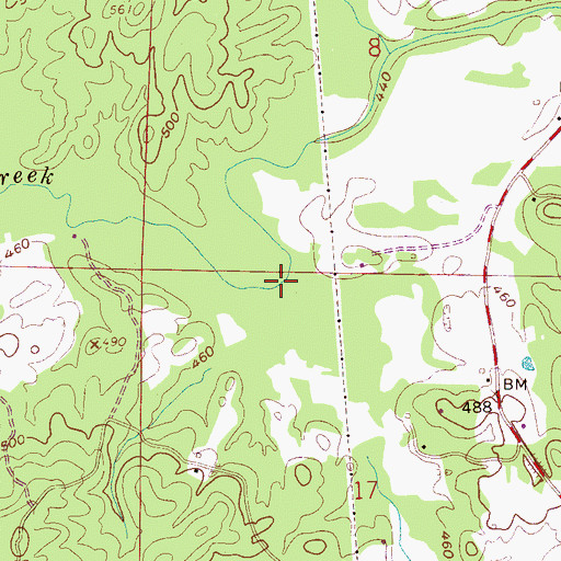 Topographic Map of Page Spring Branch, AL