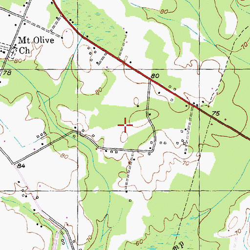 Topographic Map of Green Sea Floyds Elementary School, SC