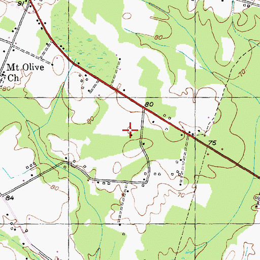 Topographic Map of Green Sea Floyds High School, SC