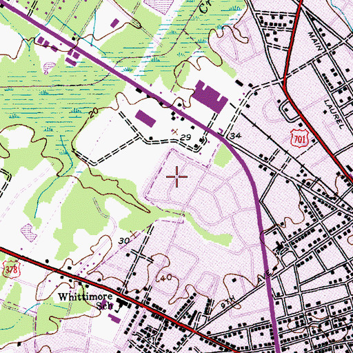 Topographic Map of Greenbriar, SC