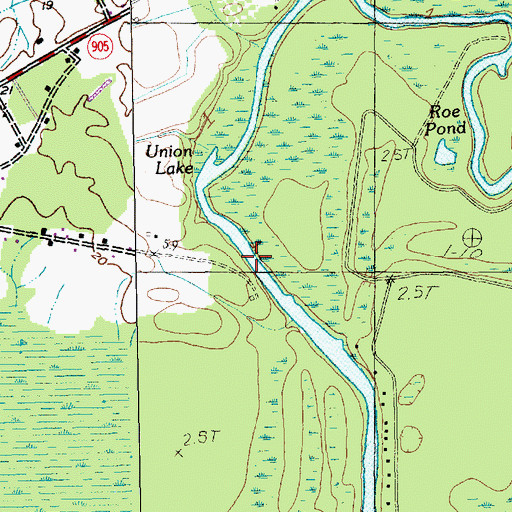 Topographic Map of Hardees Ferry (historical), SC