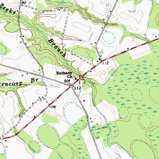 Topographic Map of Hickory Hill School Number 2 (historical), SC