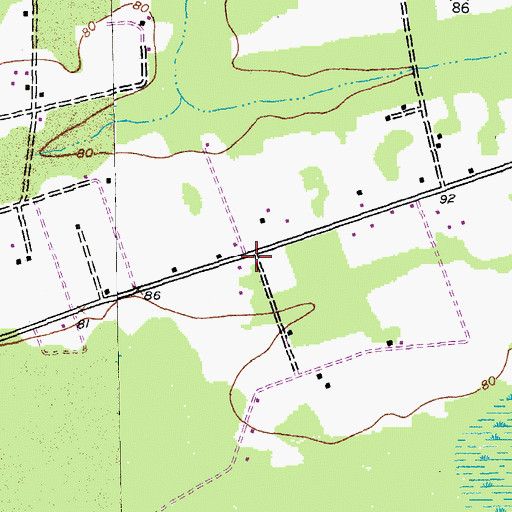 Topographic Map of Horry Church, SC