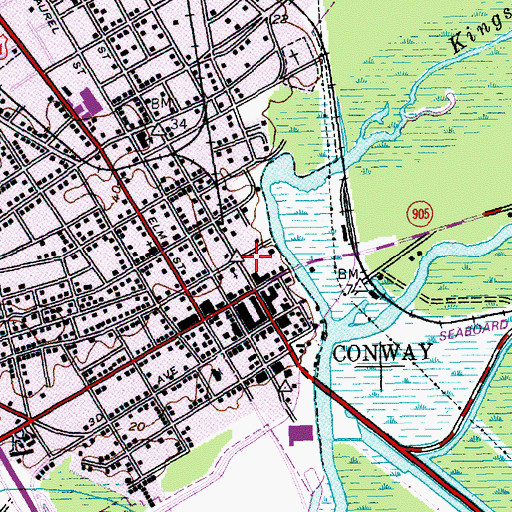 Topographic Map of Horry County Museum, SC