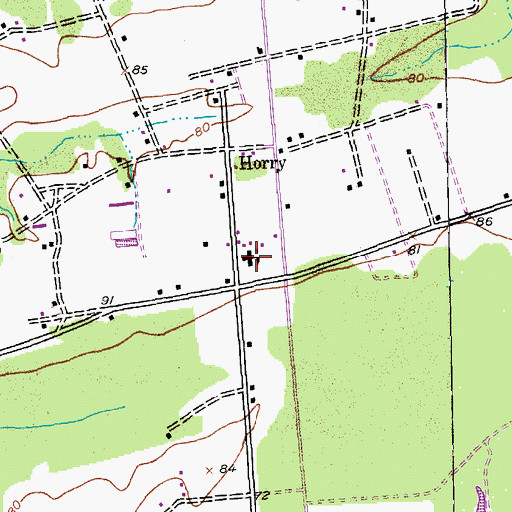 Topographic Map of Horry Elementary School, SC