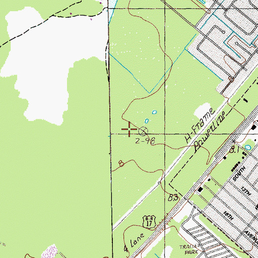 Topographic Map of Indian Wells Golf Club, SC