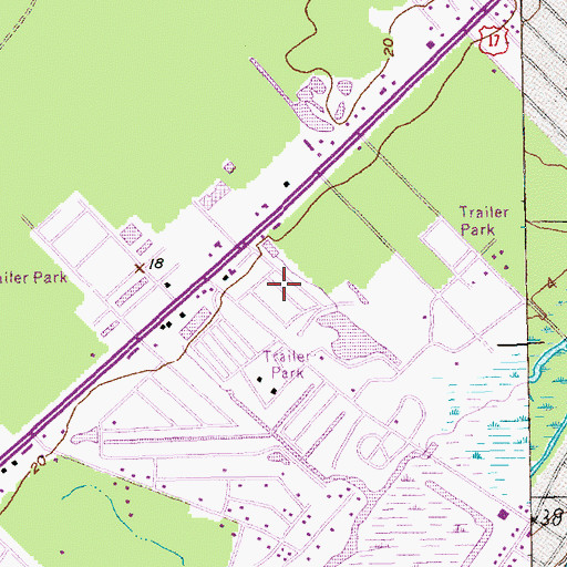 Topographic Map of Jamestown, SC