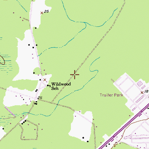 Topographic Map of Jensens, SC