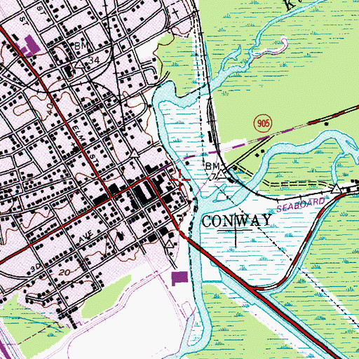Topographic Map of Kingston Cemetery, SC