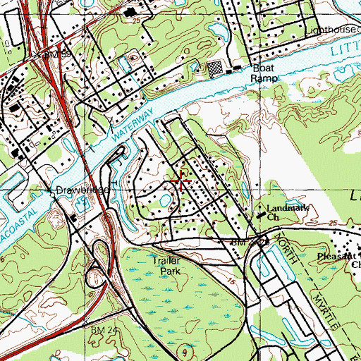 Topographic Map of Kingswood, SC