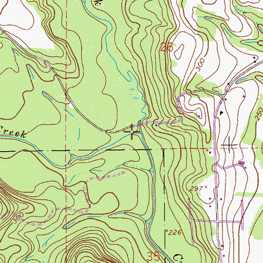 Topographic Map of Painters Creek, AL