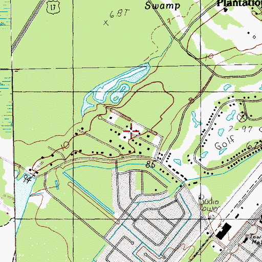 Topographic Map of Longleaf, SC