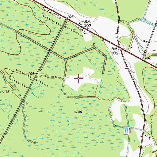 Topographic Map of Loris High School, SC