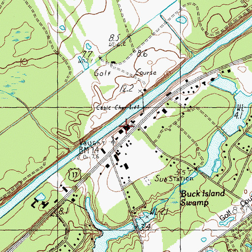 Topographic Map of Magnolia Plaza Shopping Center, SC
