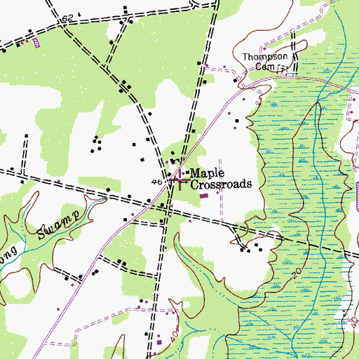 Topographic Map of Maple Church, SC