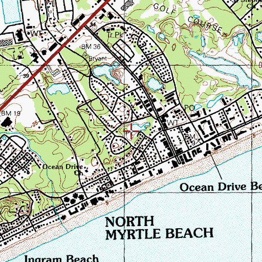 Topographic Map of McLean Park, SC