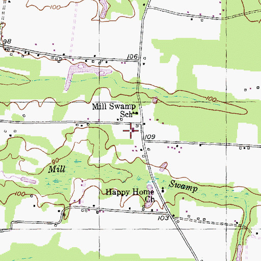 Topographic Map of Midland Elementary School, SC