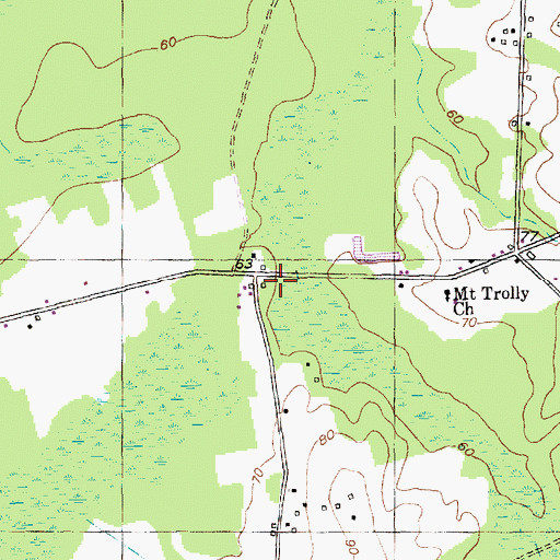 Topographic Map of Moores Mill (historical), SC