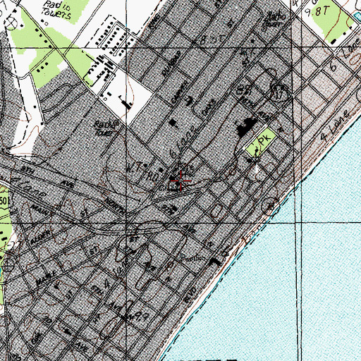 Topographic Map of Myrtle Beach City Hall, SC