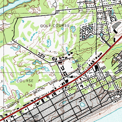 Topographic Map of J Bryan Floyd Community Center, SC