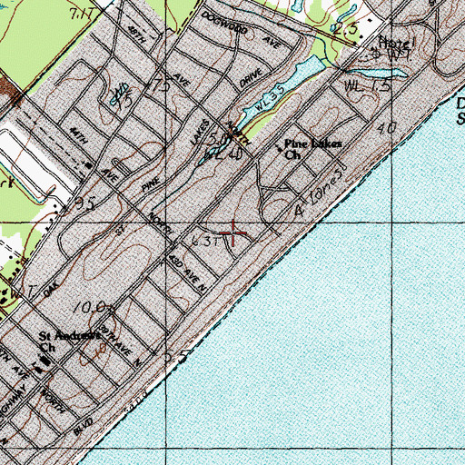 Topographic Map of Oak Park, SC