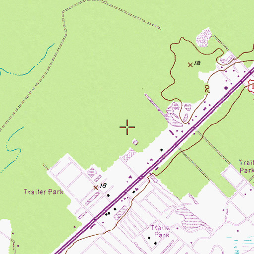 Topographic Map of Ocean Pines, SC