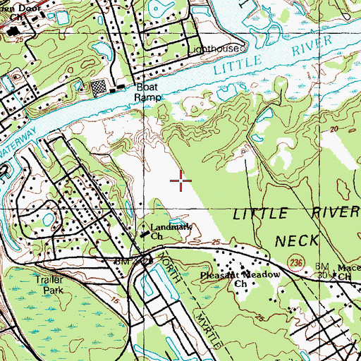 Topographic Map of Old River Estates, SC