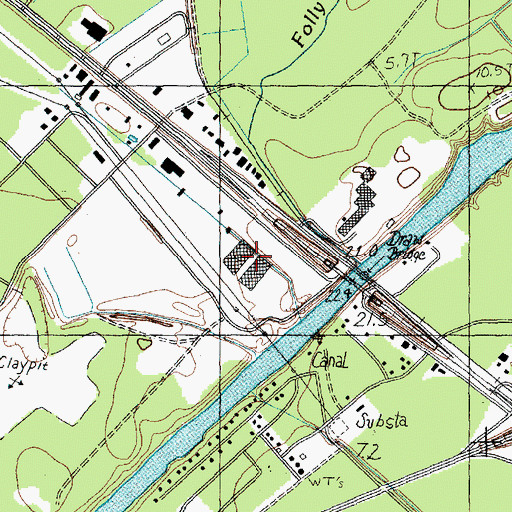Topographic Map of Outlet Park at Waccamaw Shopping Center, SC
