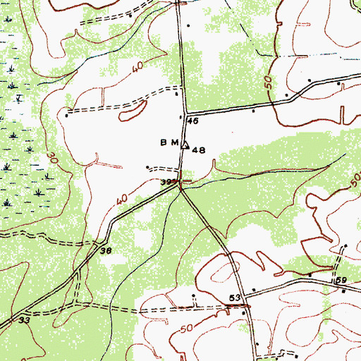 Topographic Map of Pages (historical), SC