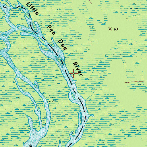 Topographic Map of Parker Landing, SC