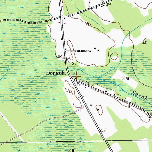 Topographic Map of Pawleys Swamp Church, SC