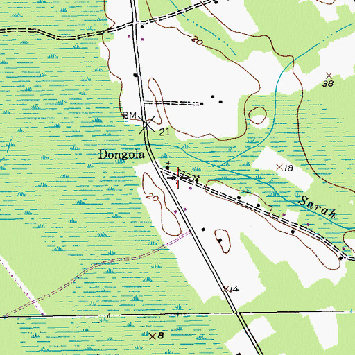 Topographic Map of Pawleys Swamp School (historical), SC