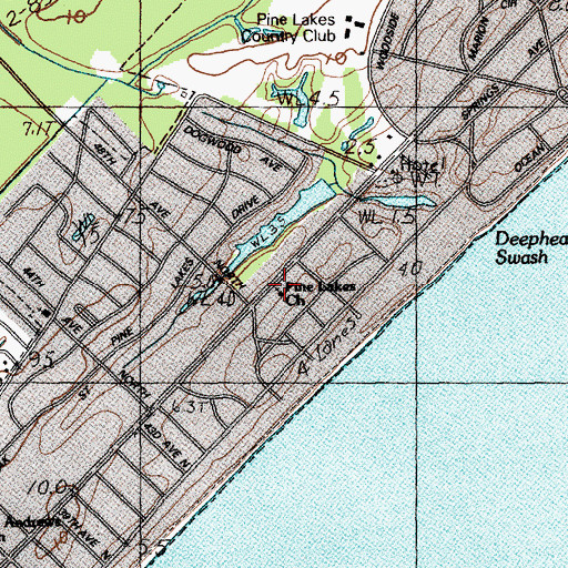 Topographic Map of Pine Lakes Church, SC