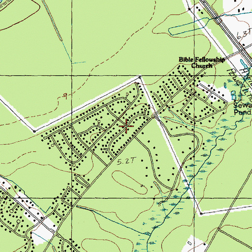 Topographic Map of Pinelands, SC