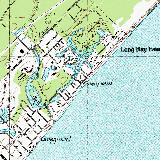 Topographic Map of Pirateland Campground, SC