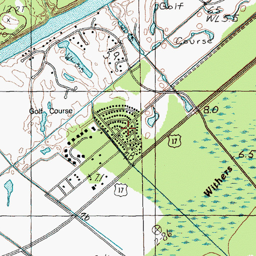Topographic Map of Plantation Point, SC