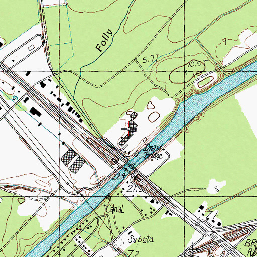 Topographic Map of Plantation Square Shopping Center, SC