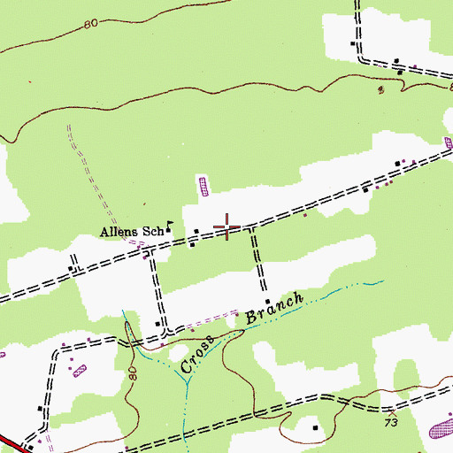 Topographic Map of Polecat Bay (historical), SC