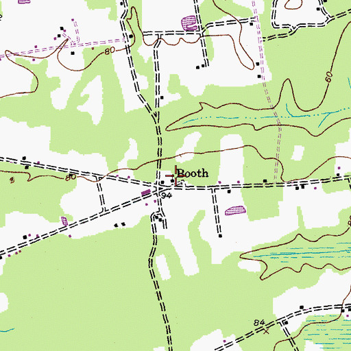 Topographic Map of Poplar Hill Church, SC