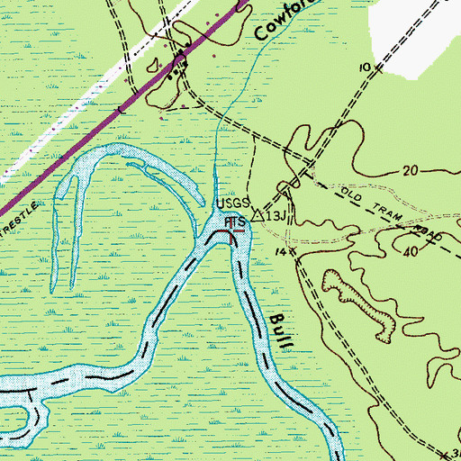 Topographic Map of Port Harrelson Ferry (historical), SC