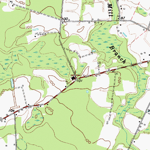 Topographic Map of Powell School (historical), SC