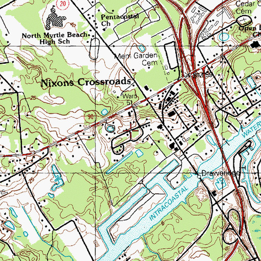 Topographic Map of Princeton Place, SC